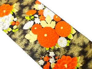 アンティーク　菊に牡丹・枝梅模様織り出し袋帯（着用可）